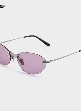 Fakeme 26新品时尚蝶形无框超轻β钛墨镜防紫外线太阳镜 onyx