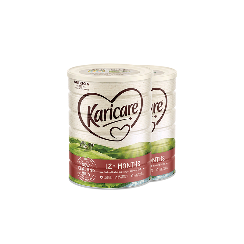 Karicare可瑞康海外旗舰店新西兰进口澳洲karicare可瑞康婴儿幼儿配方牛奶粉3段900g*双罐装0