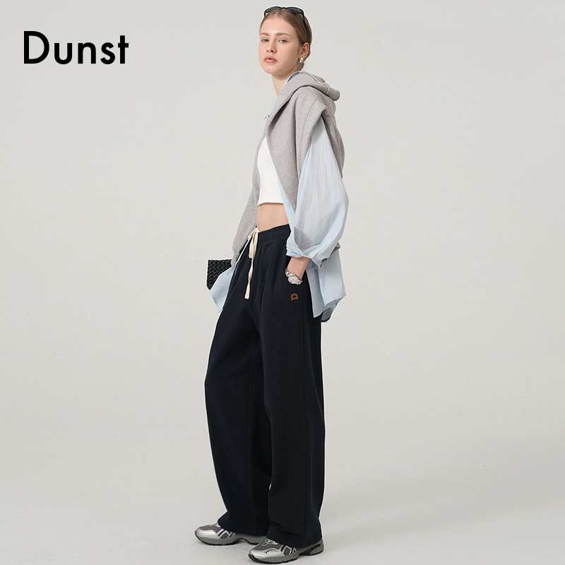 Dunst2024春季新品中性宽松皮标卫裤全棉休闲长裤基础款UDPA4A102 - 图1