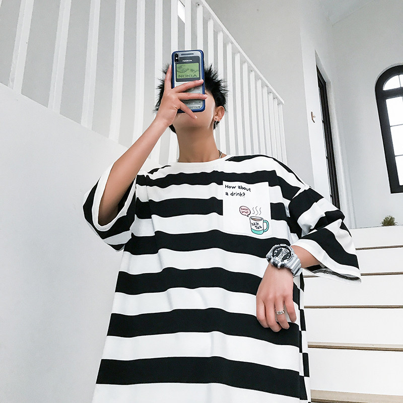 2020新款bf港风潮牌短袖男ins t恤 赛时顿T恤