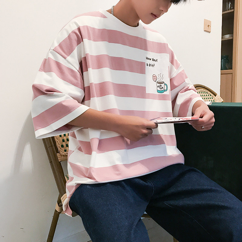 2020新款bf港风潮牌短袖男ins t恤 赛时顿T恤