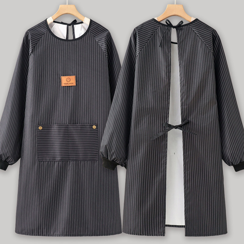 防水防油长袖围裙2025新款春秋家用厨房罩衣工作服做饭围腰男女士,淘宝优惠券,粉丝福利购,淘宝优惠卷