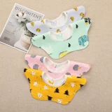 Детский хлопковый водонепроницаемый нагрудник для новорожденных, шарф, слюнявчик