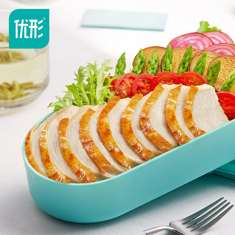 7袋优形即食健身代餐烧烤鸡胸肉 盛百食品鸡胸