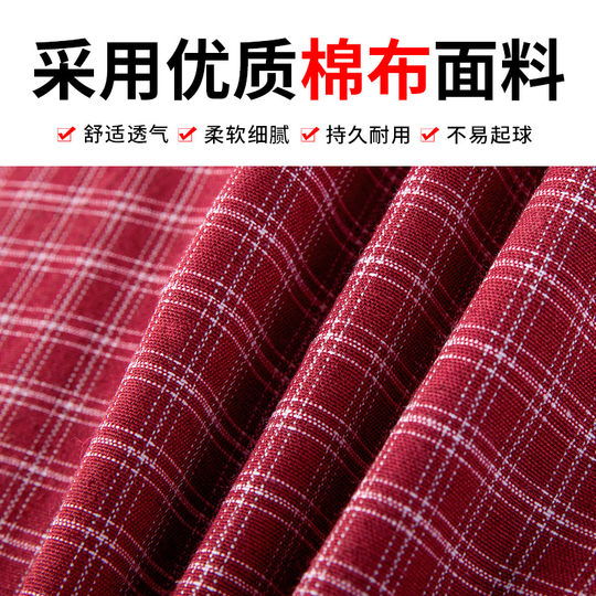 Extended cotton aprons for household kitchen cooking labor plus fat men and women anti-stained and dirty breathable straps working waist