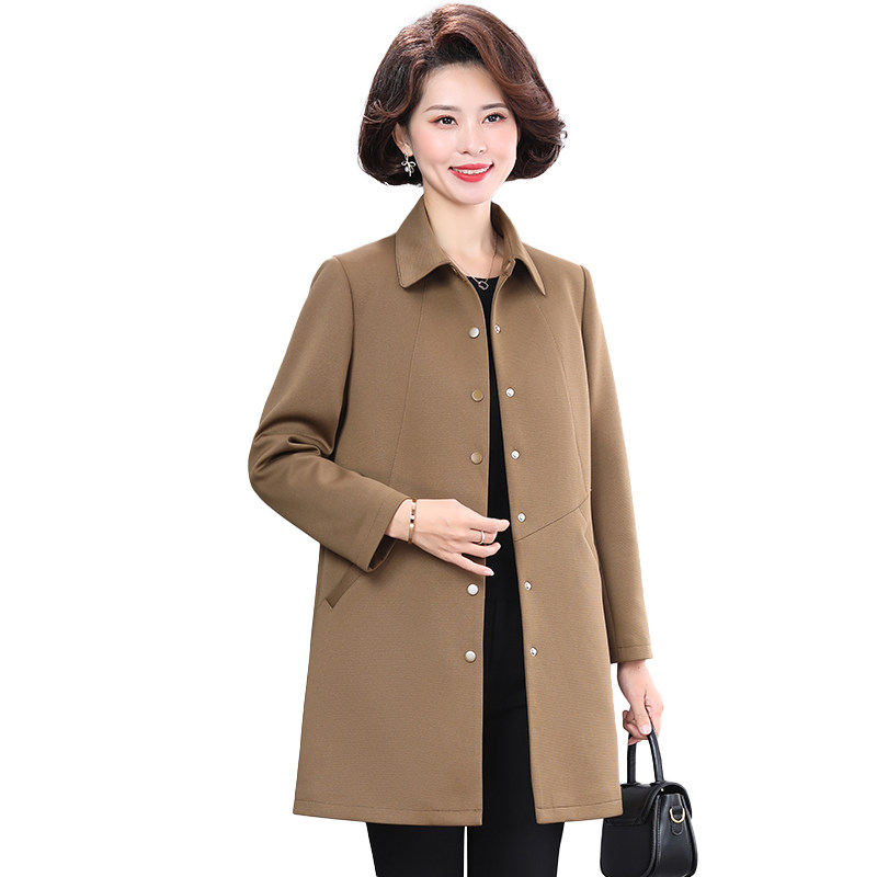 洋气妈妈中长款风衣2026新款休闲时尚中老年女装高档外套春秋大衣