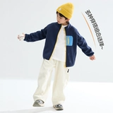 棉致 Осенняя куртка для мальчиков, осенний бархатный детский кардиган, подходит для подростков