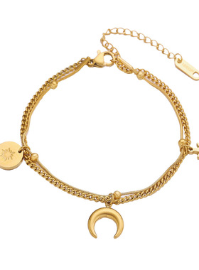 欧美高级感轻奢百搭手饰气质不掉色时尚手串手镯链不锈钢手链