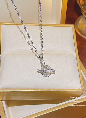 新款饰品高级感小众锁骨链时尚设计感吊坠个性气质轻奢星球项链女