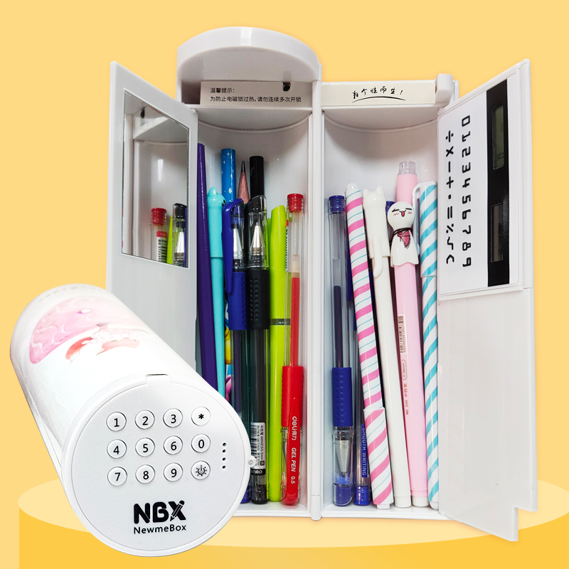 NBX长款电子密码锁笔盒 多功能智能科技文具盒抖音铅笔盒多功能儿童铅笔盒男生小学生用智能笔盒高级笔袋 - 图3
