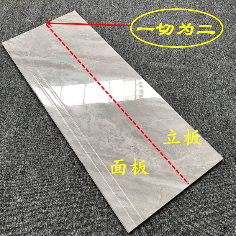 一体式大理石楼梯踏步梯级瓷砖台阶加工1.2米防滑耐磨原槽釉地砖 - 图0