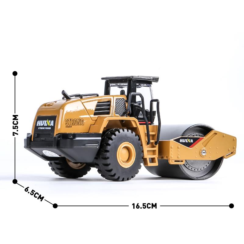 压路机玩具大号仿真耐摔合金属压土机铺平地压路车模型儿童工程车 - 图2