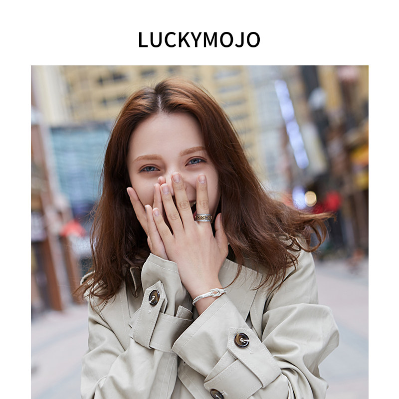 土耳其s925锆石复古宫廷纯银戒指 luckymojo戒指/指环