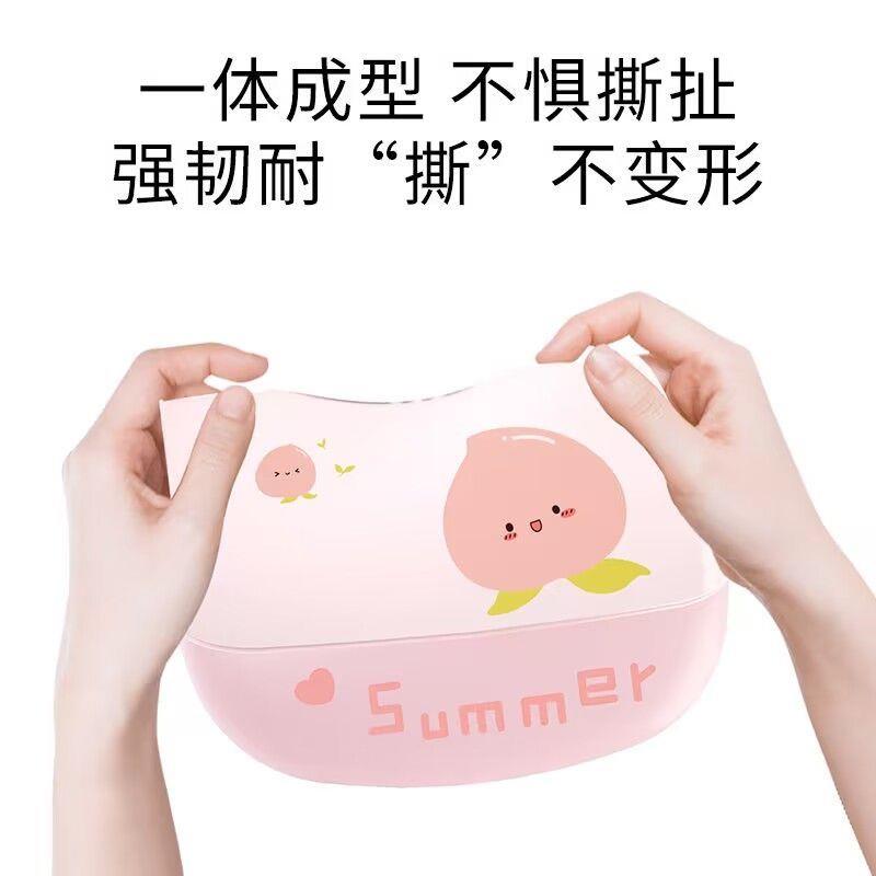 Baby eating bib silicone ultra-thin soft waterproof summer children's bib non-staple food eating bib summer baby