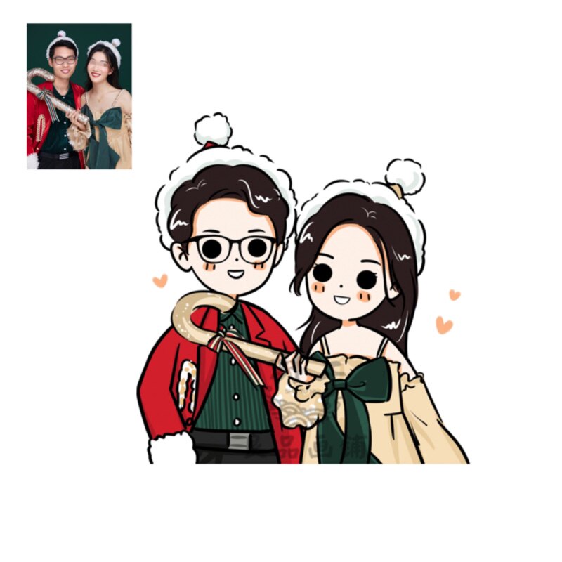 手绘头像定制q版代画情侣照片动漫卡通形象漫画人物设计立牌logo