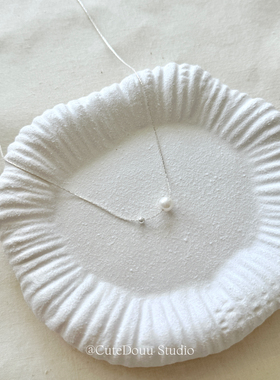 CuteDouu一颗珍珠简约珍珠项链
