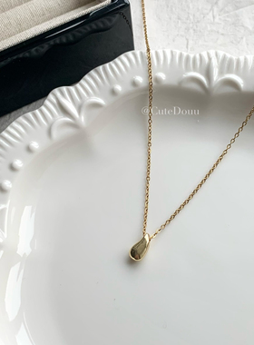 CuteDouu 简约水滴 百搭贵气感水滴项链 冷淡设计感博主同款项链