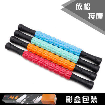 瑜伽按摩棒肌肉松解手持经络棒健身运动齿轮超痛滾腿筋膜棒瘦腿器 - 图0