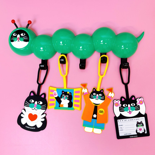 UODYCOCO有蒂棵棵可爱创意行李牌PVC防丢吊牌保护套寄存牌小众 - 图2