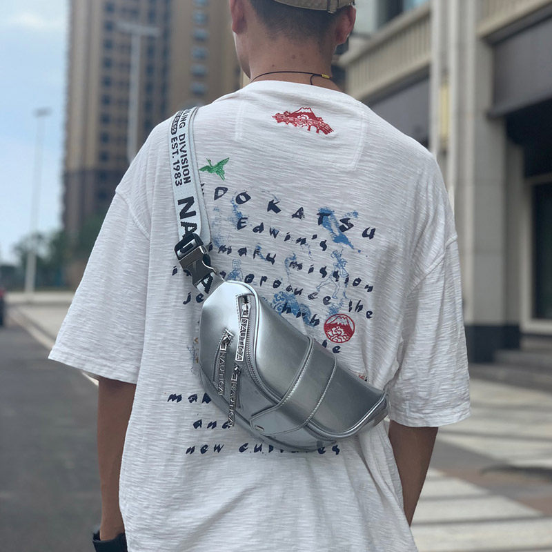 诺帝卡银色潮牌女ins街头饺子包 nautica箱包女士包袋