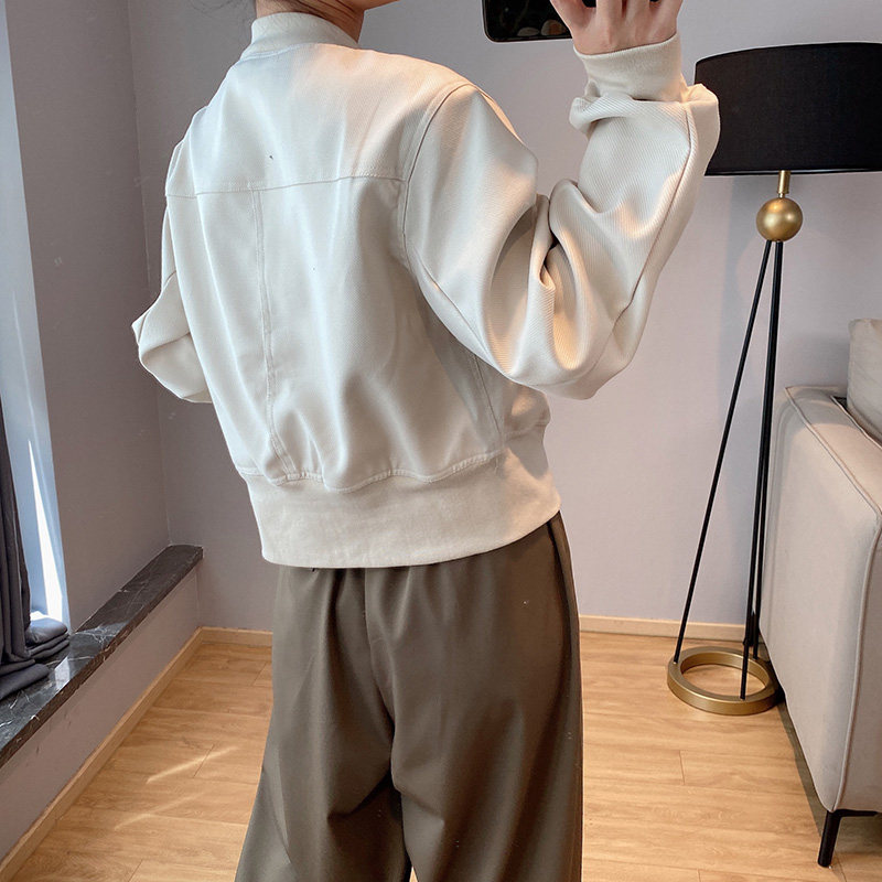 短款棒球服女早春秋2022新款夹克 紫陌悠短外套