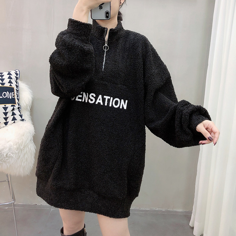 鼠年本命年车厘子红仿羊羔绒卫衣 紫陌悠卫衣/绒衫