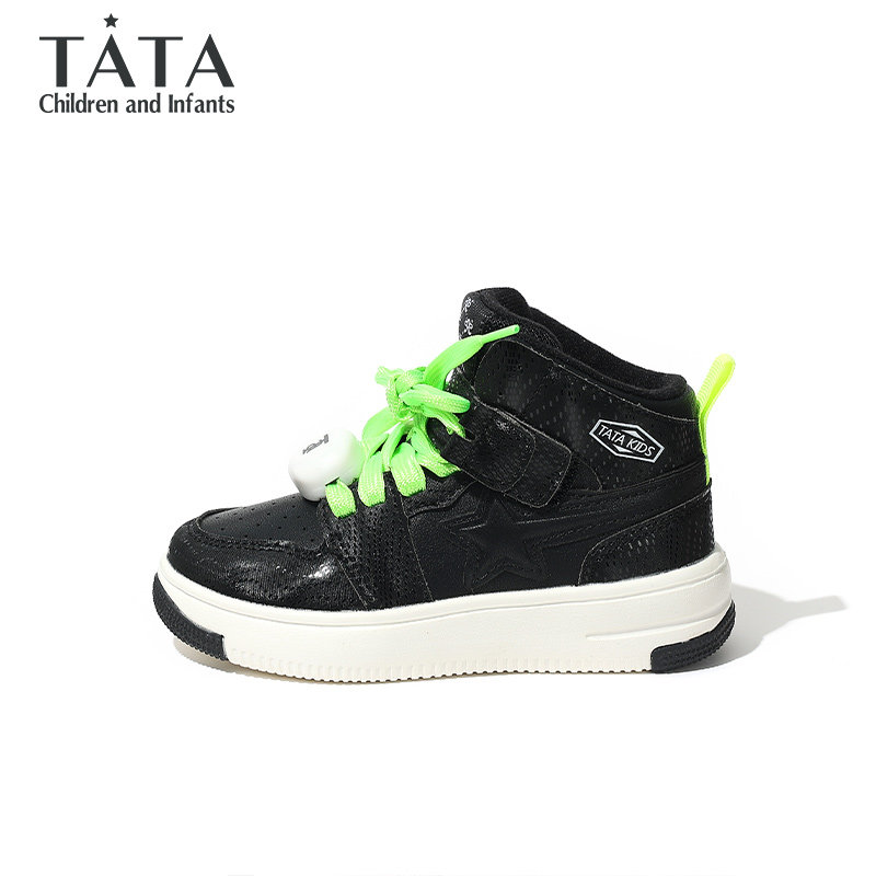 TATA/他她童鞋女童鞋子儿童板鞋加绒冬季透气休闲中大童小白鞋子,淘宝优惠券,粉丝福利购,淘宝优惠卷
