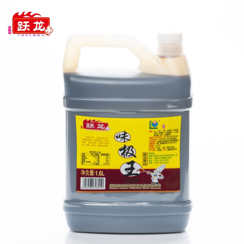 跃龙味极王整件6桶*1600ml 酱油酿造酱油味极鲜提鲜炒菜凉拌酱油 - 图0