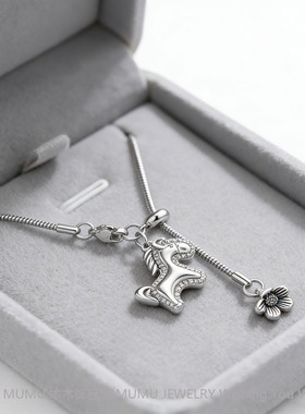 新款小马可抽拉毛衣链