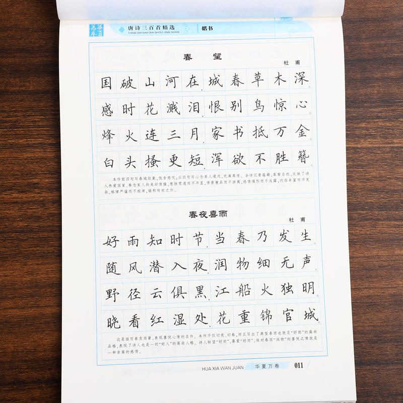 田英章楷书字帖古诗词名句钢笔硬笔临摹练字帖唐诗三百首宋词三百首精选行书行楷成年练字帖诗词大学生高中生初中生小学生正楷体