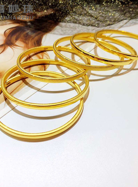 女款硬金磨砂时尚光圈手镯