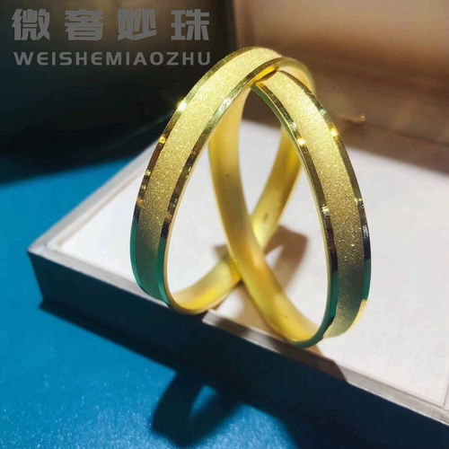 Золотой женский браслет, классический матовый модный золотой браслет, 3D