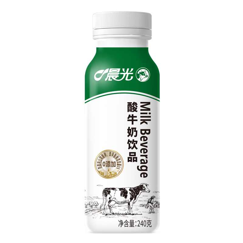 晨光 酸牛奶饮品240g*12瓶 营养早餐便携瓶装露营野餐 冷链配送