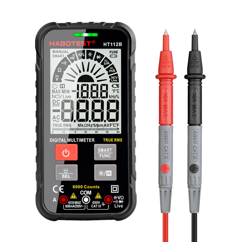 ht112b智能全自动免换挡大屏万用表 habotest万用表