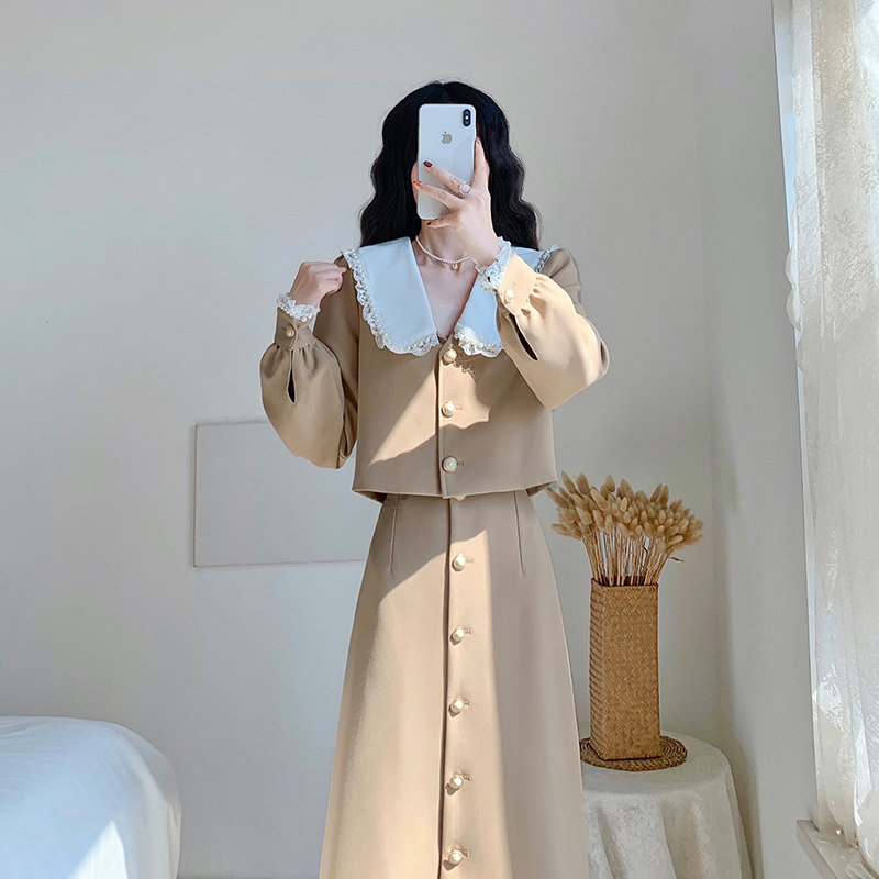 春装2022新款法式气质收腰半身裙 倪惑连衣裙