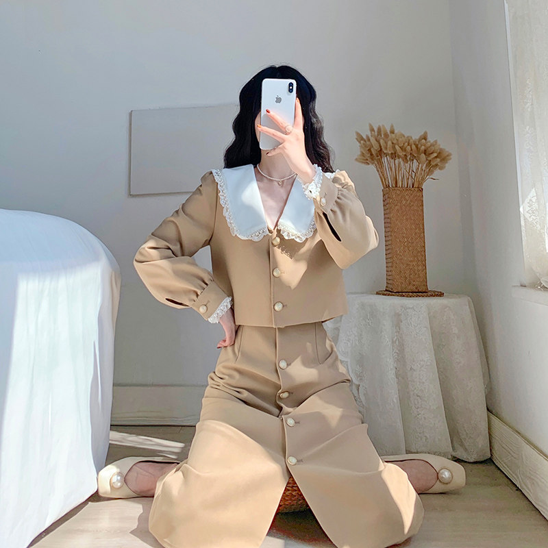 春装2022新款法式气质收腰半身裙 倪惑连衣裙