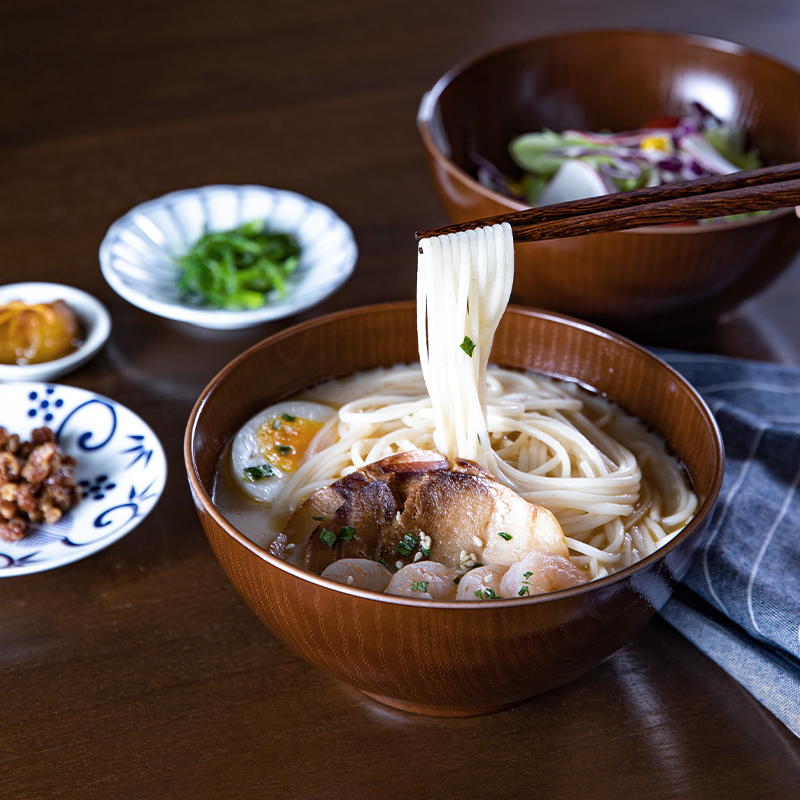 山中漆器日本进口木纹汤碗家用牛丼饭碗大号拉面碗日式餐具一人食-图3