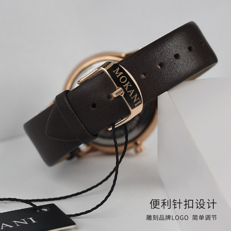 mokani情侣国产石英简约夜光男女表 mokani国产腕表