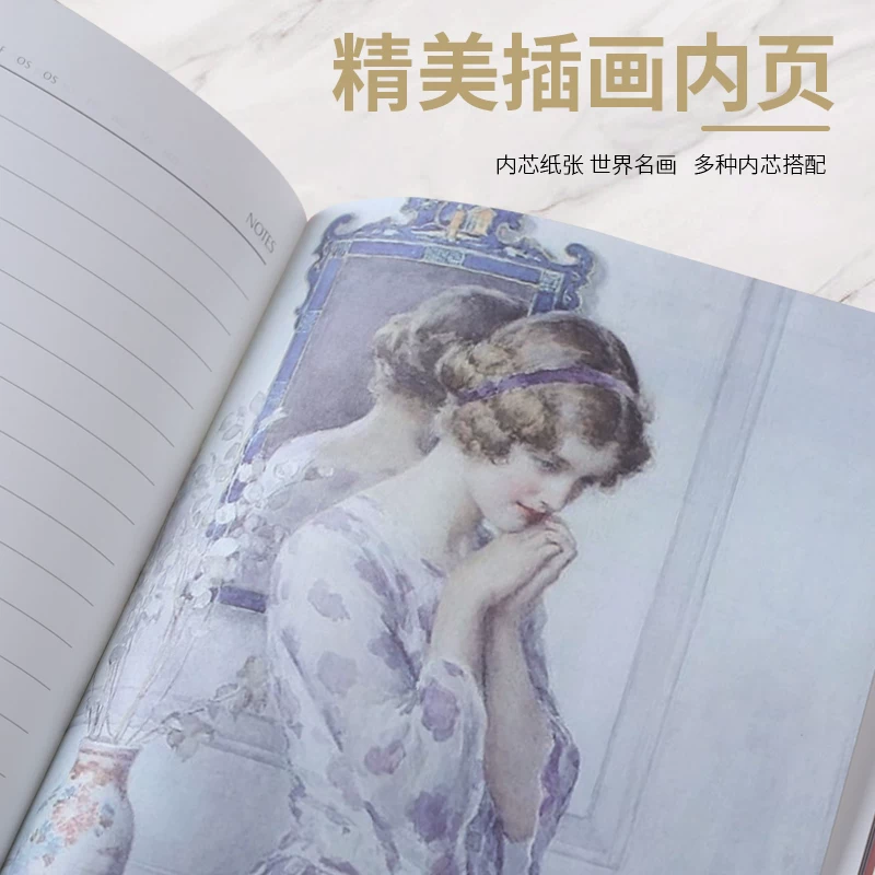 Зеркало, ноутбук, книга, настоящая ретро-брендовая записная книжка, изящная симпатичная кожаная кошелек-подкладка для студентов, интернет-известность