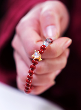 如鱼得水南红月光石新年手链