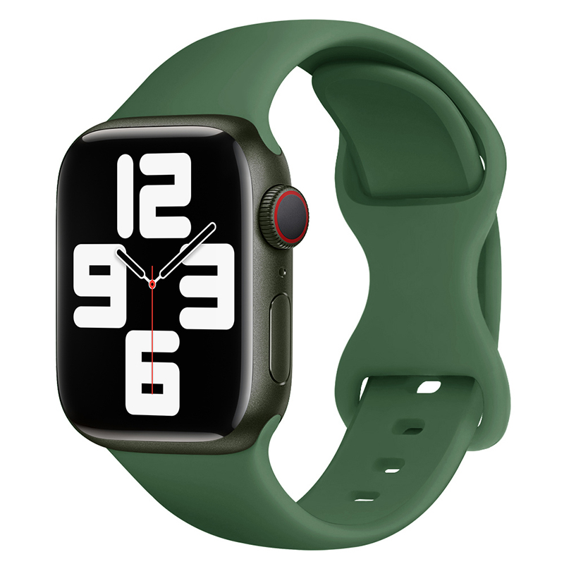 适用iwatch9/8苹果手表s7表带apple watch7/6/5/se/4/3代s8硅胶s9手表带ultra男女款s6/s5智能配件运动替换潮-图3