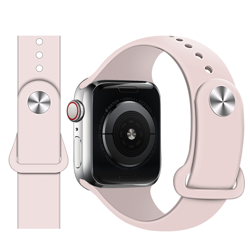 适用apple watch9/8表带ultra硅胶s6苹果s7手表iwatch8/7/6/5/se/3/4代49/44/42mm手表带S4智能配件男女款S8 - 图3