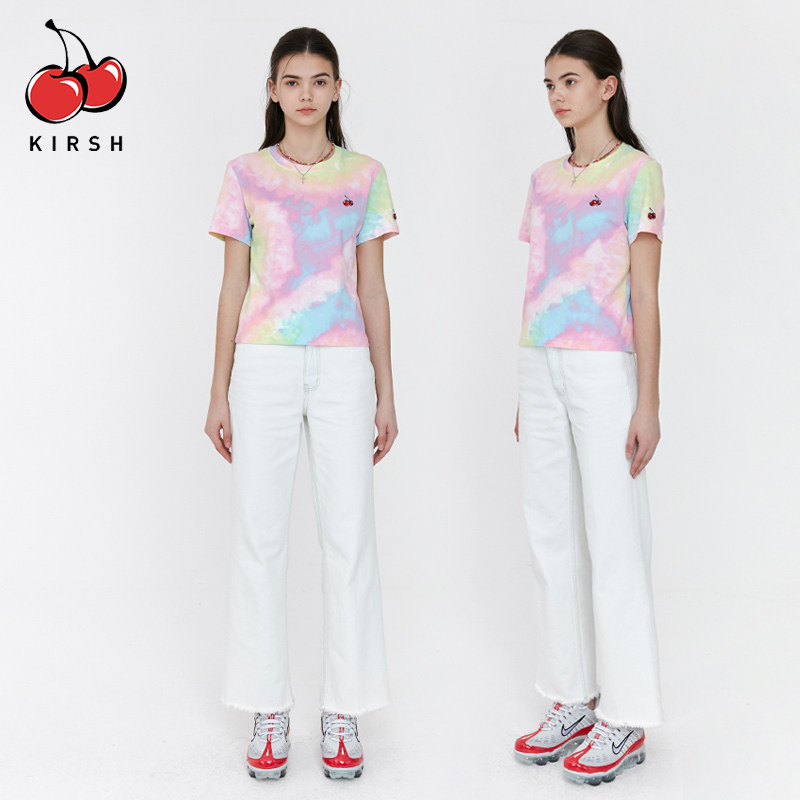 kirsh大樱桃渐变色短袖圆领风t恤 kirsh海外T恤