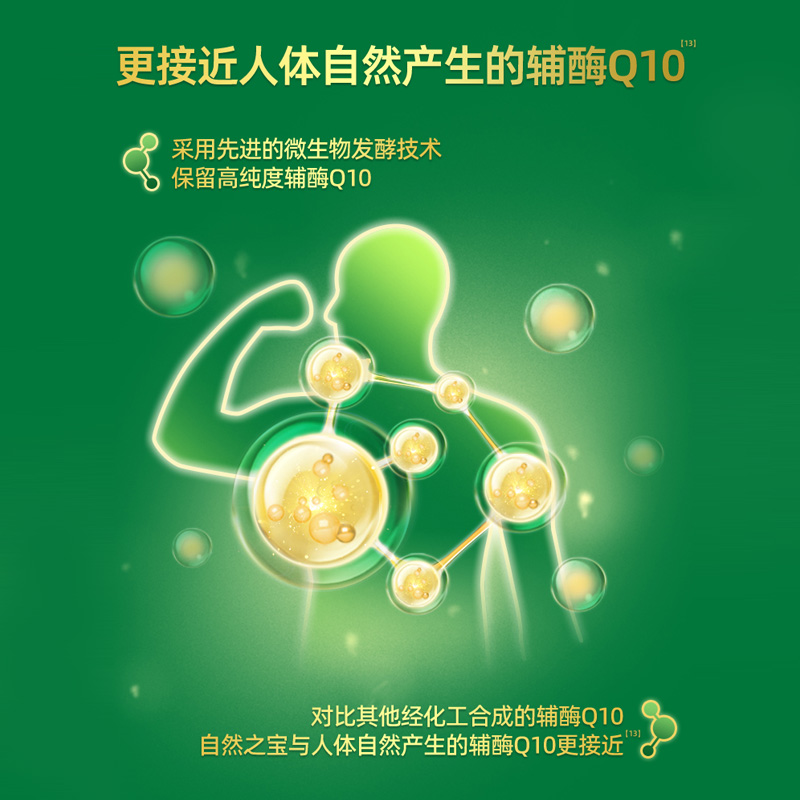 自然之宝美国辅酶q10软胶囊护心脑q10含卵磷脂100mg进心脑保健口