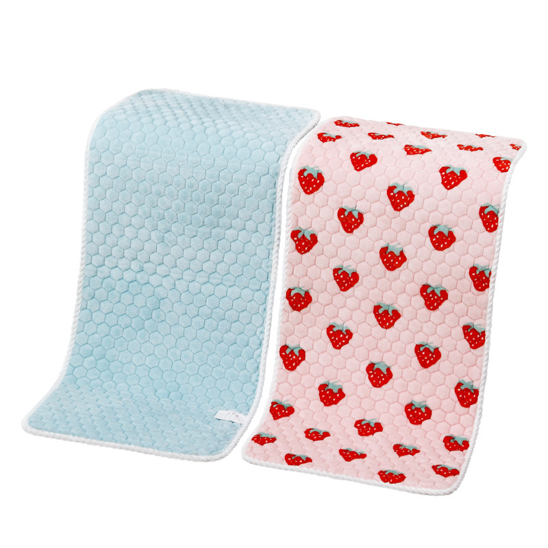 婴儿儿童幼儿园冬季垫被珊瑚绒毛毯 橙子朵朵床垫/床褥/床护垫/榻榻米床垫