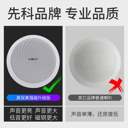 Xianke ceiling speaker broadcast wall-mounted coaxial drop ball