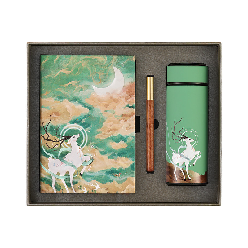 敦煌文创九色鹿公司商务礼品定制企开业周年庆保温杯子年会伴手礼