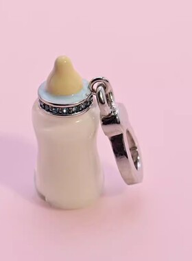 轻奢j款特价孤品处理闪耀宝石釉彩奶瓶吊坠项坠质感现货百搭款ins