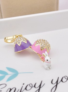 复古趣味可爱柠檬彩蛋吊坠项坠