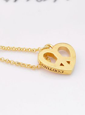 爱心反战风项链现货特价